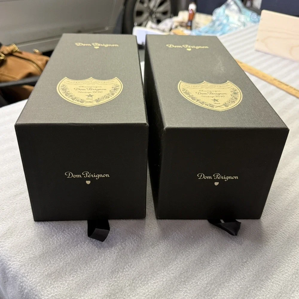 2 Empty Don Perignon Champagne Brut  2010 Empty Boxes